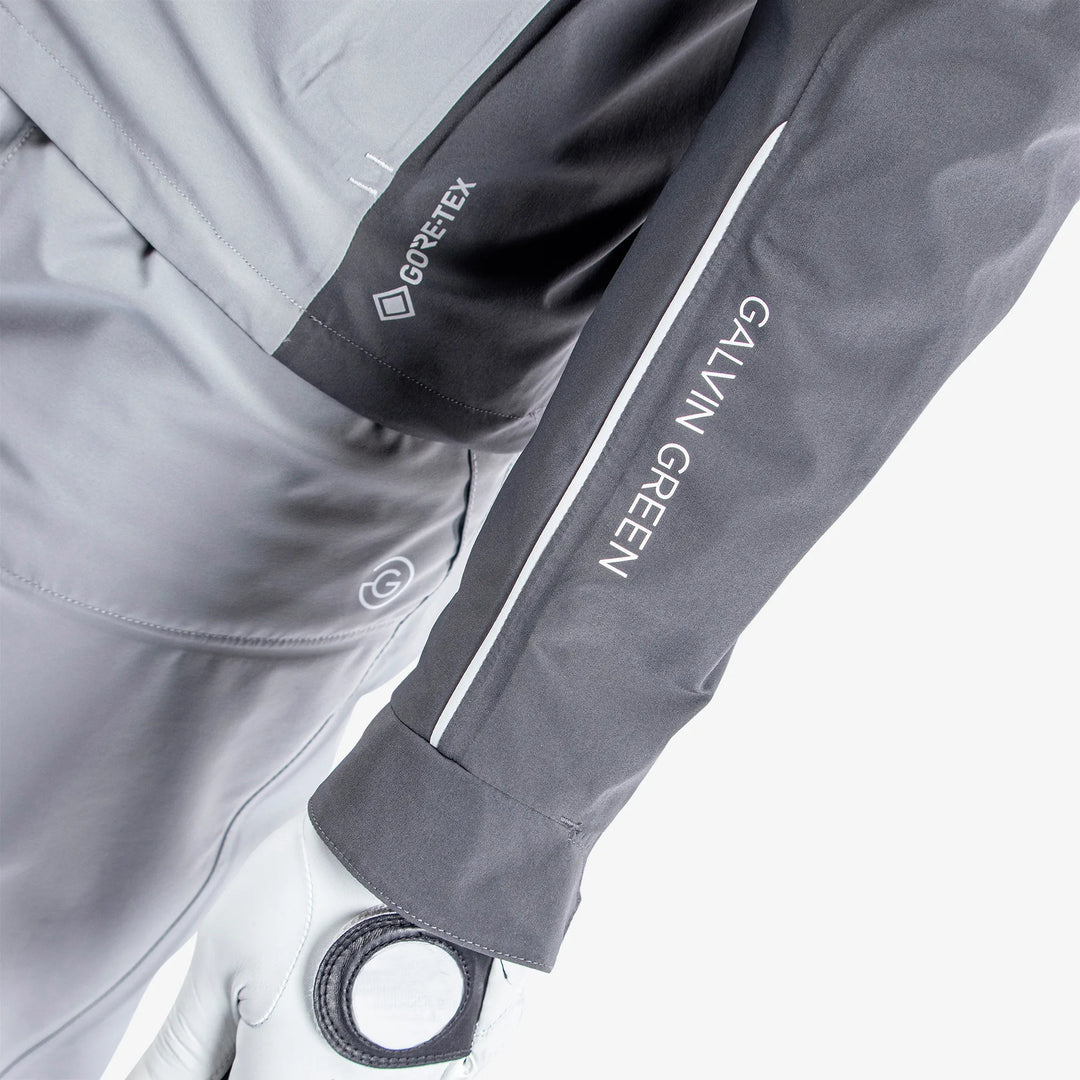Albert is a Waterproof golf jacket for Men in the color Forged Iron/Sharkskin/Cool Grey(6)