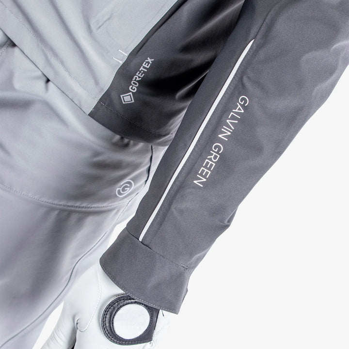 Albert is a Waterproof golf jacket for Men in the color Forged Iron/Sharkskin/Cool Grey(6)