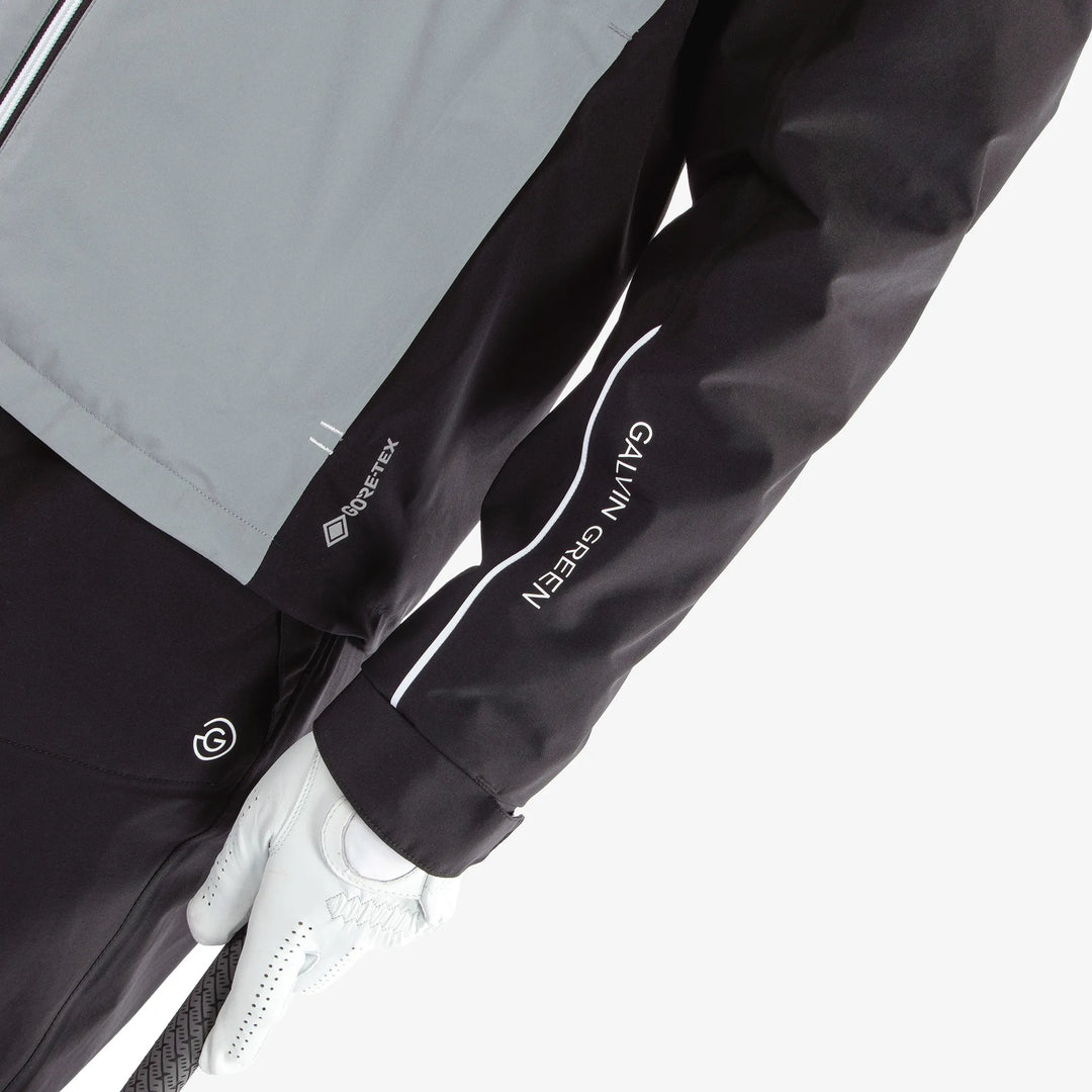 Albert is a Waterproof golf jacket for Men in the color Fantastic Black(5)