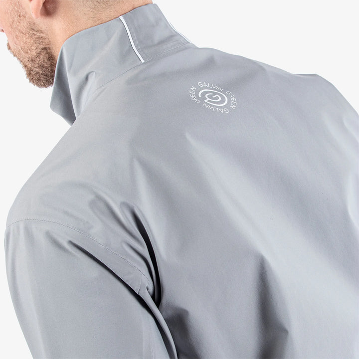 Albert is a Waterproof golf jacket for Men in the color Sharkskin/Cool Grey/White(7)