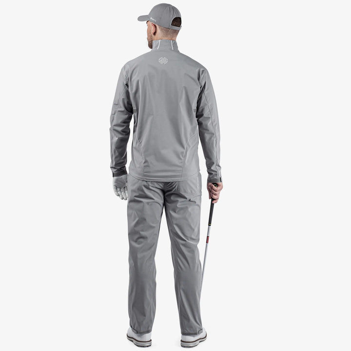 Albert is a Waterproof golf jacket for Men in the color Sharkskin/Cool Grey/White(8)