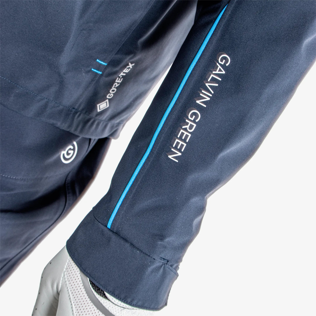 Albert is a Waterproof golf jacket for Men in the color Navy/White/Blue (5)