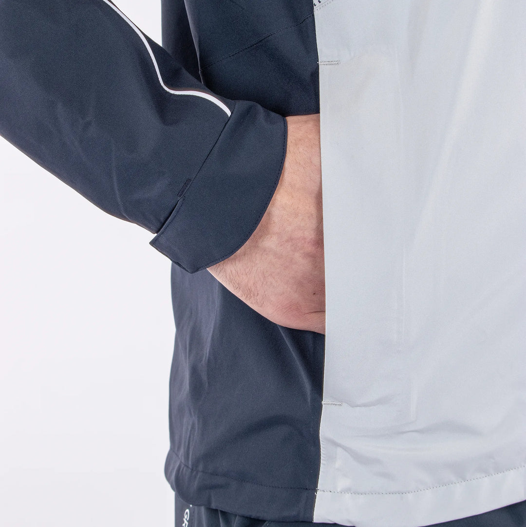 Albert is a Waterproof golf jacket for Men in the color Cool Grey(6)