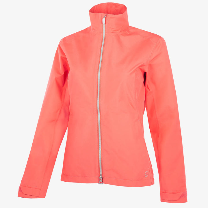 Alice is a Waterproof golf jacket for Women in the color Sugar Coral(0)