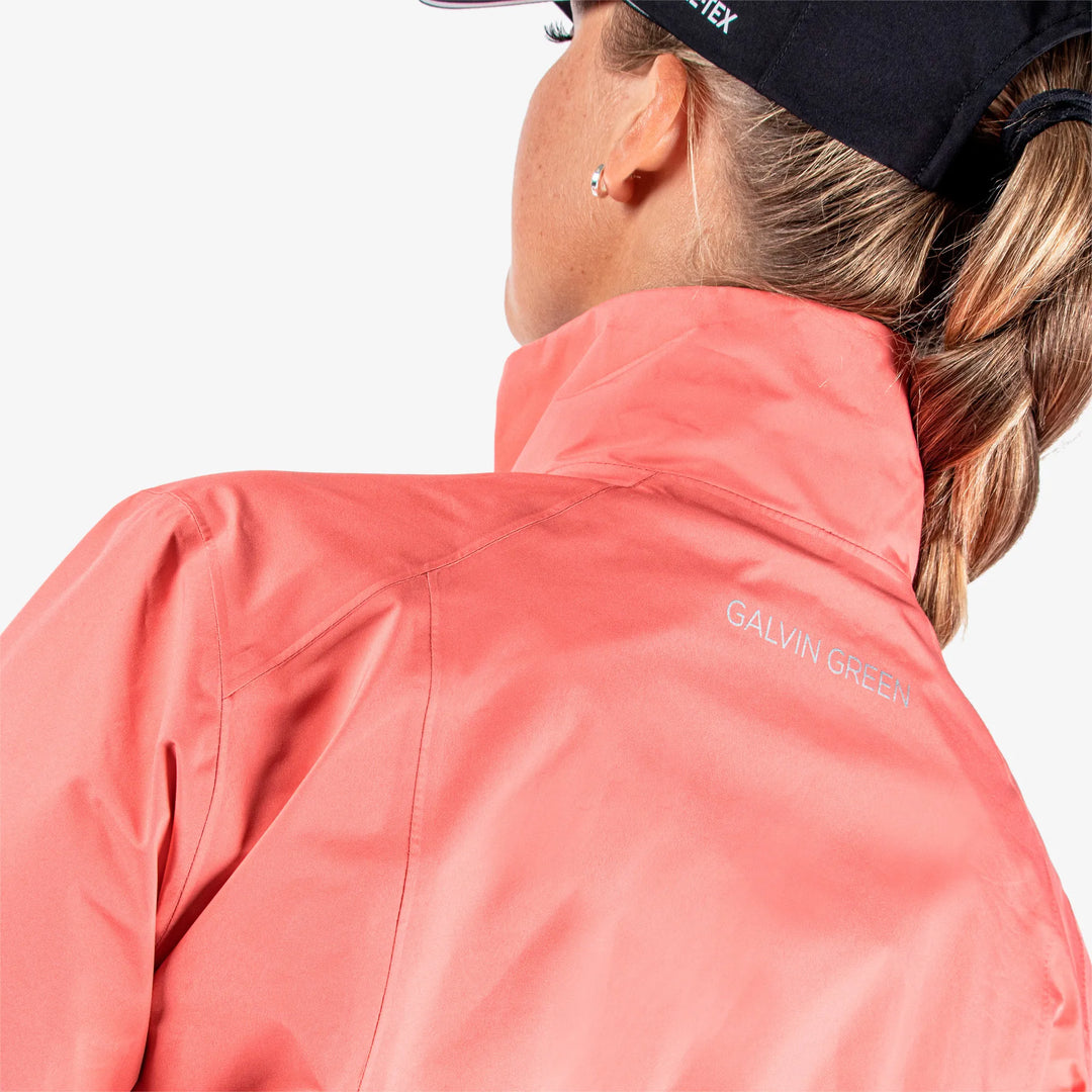 Alice is a Waterproof golf jacket for Women in the color Sugar Coral(6)