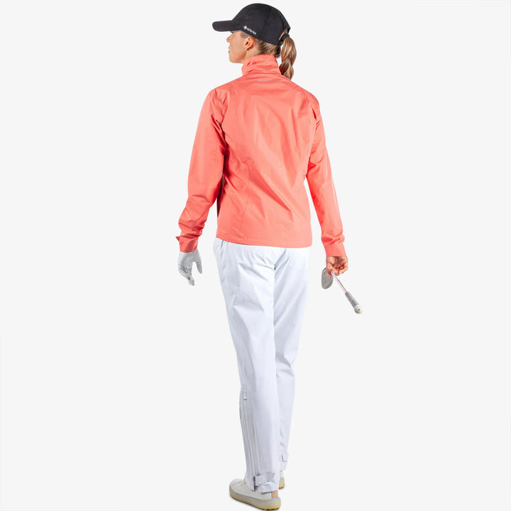 Alice is a Waterproof golf jacket for Women in the color Sugar Coral(7)