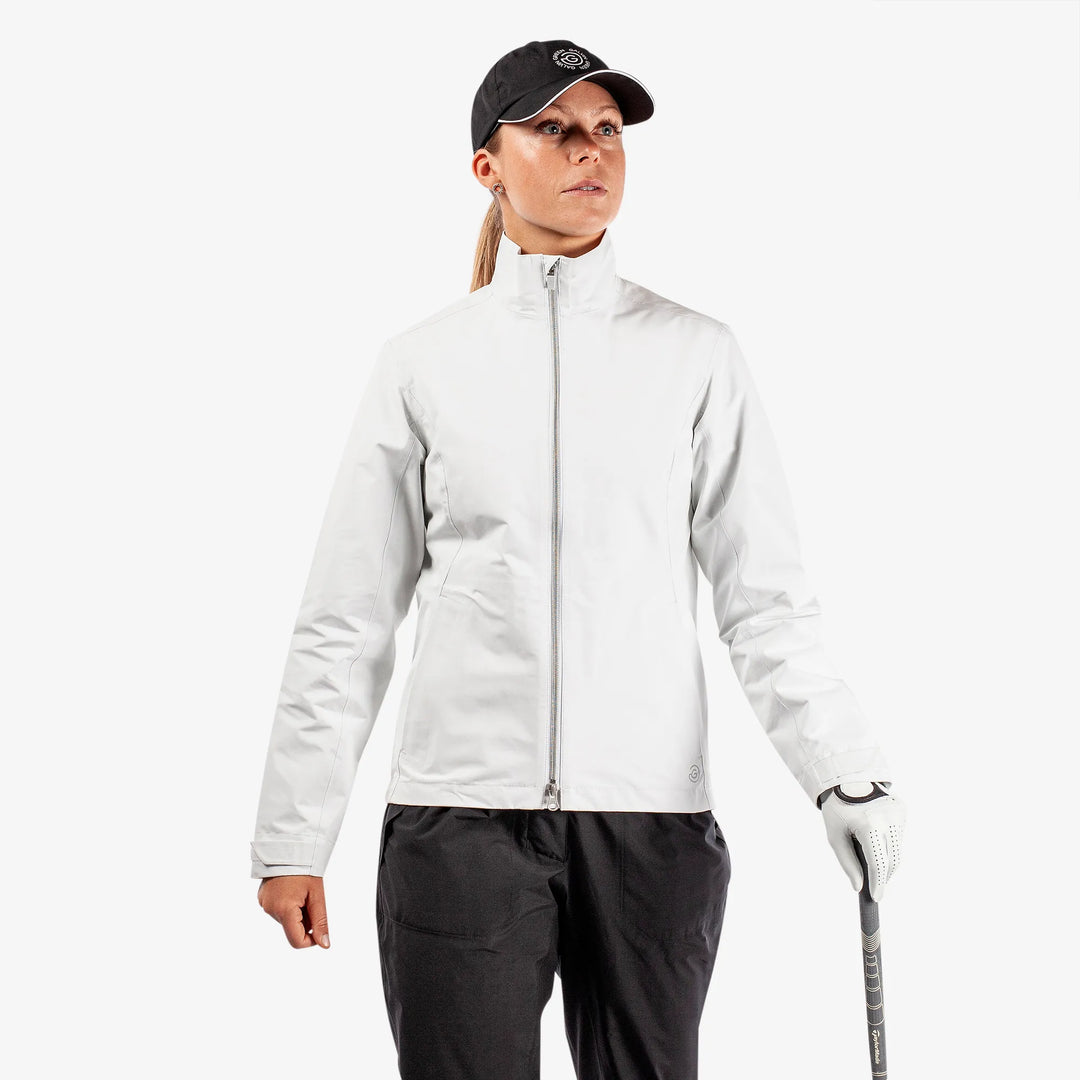 Alice is a Waterproof golf jacket for Women in the color White(1)