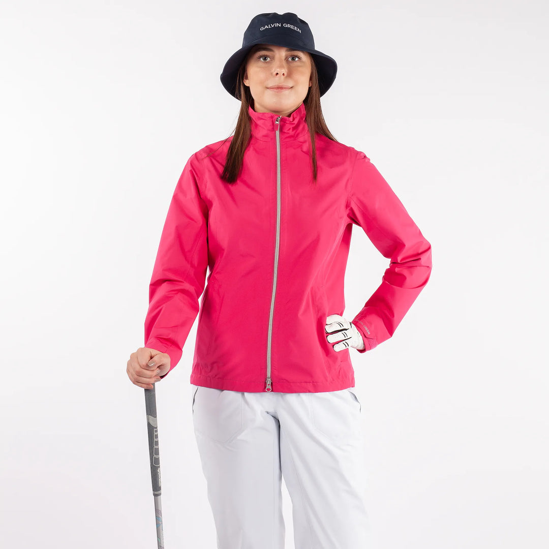 Alice is a Waterproof jacket for Women in the color Amazing Pink(1)
