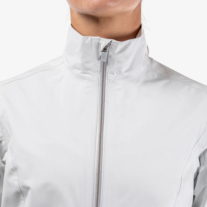 Alice is a Waterproof golf jacket for Women in the color White(3)