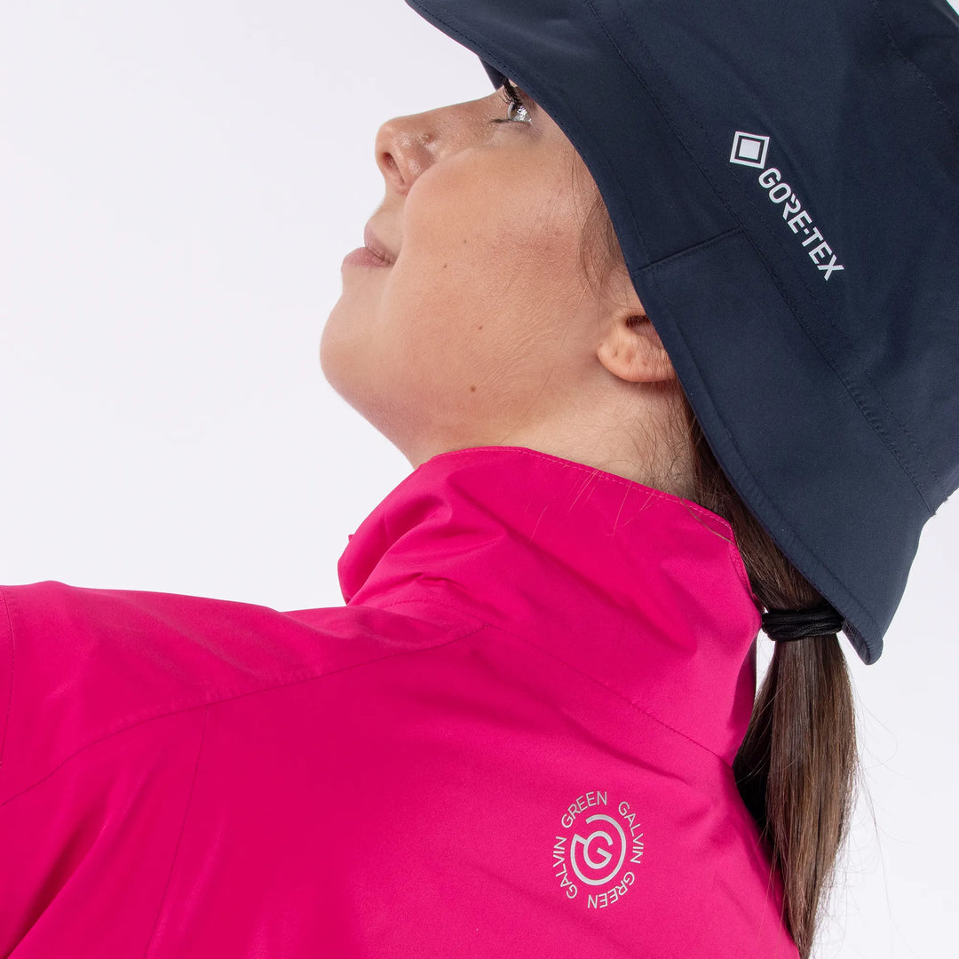 Alice is a Waterproof jacket for Women in the color Amazing Pink(8)