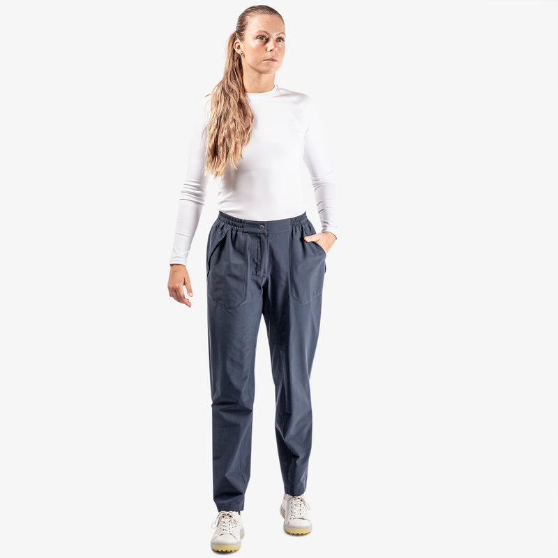 Alina is a Waterproof golf pants for Women in the color Navy(2)