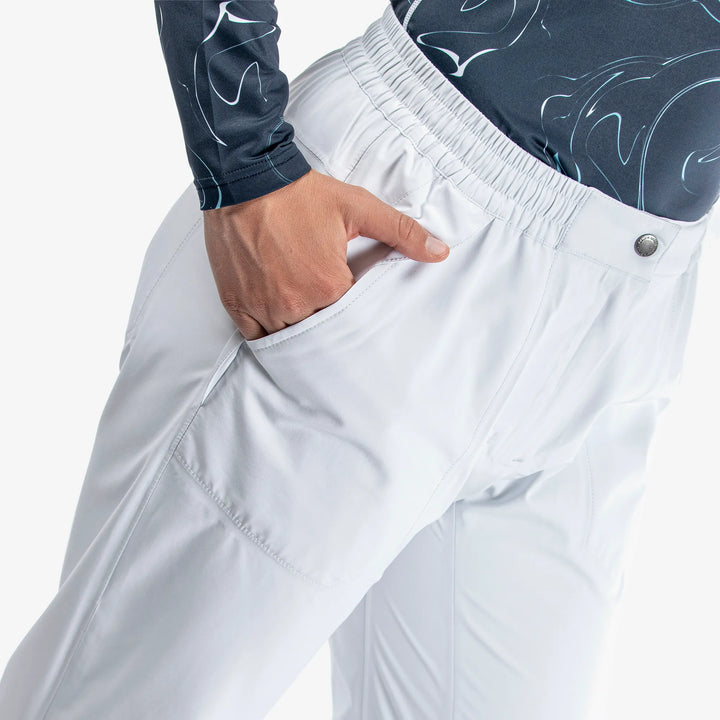 Alina is a Waterproof golf pants for Women in the color White(3)