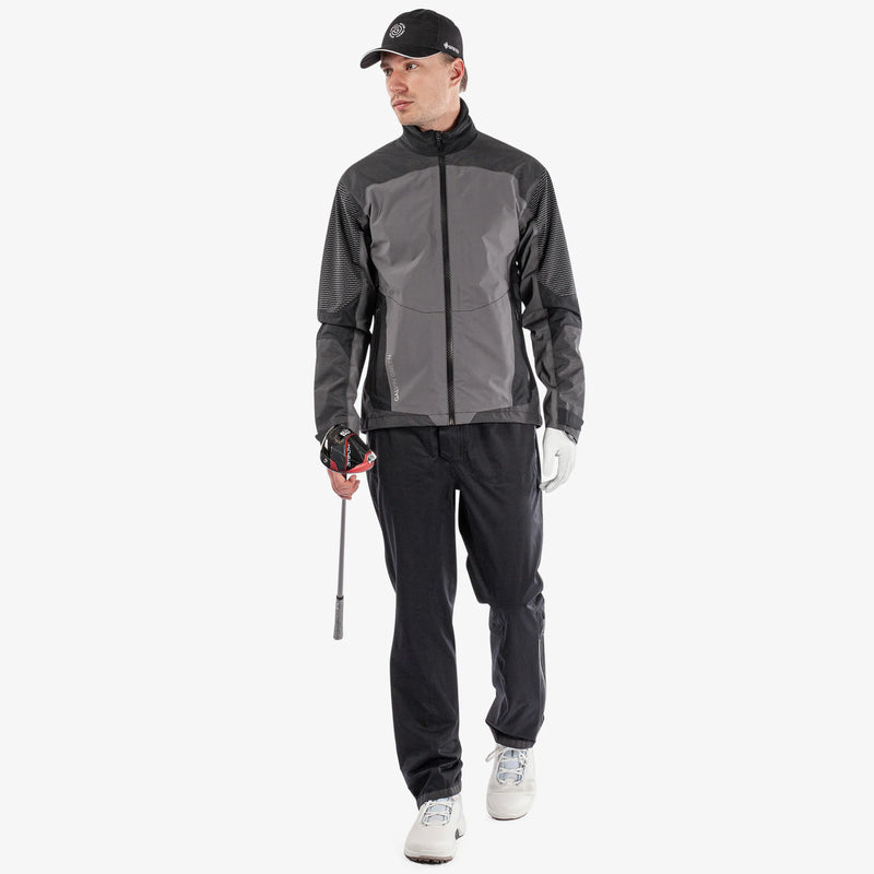 Alister Waterproof golf jacket Forged Iron/Black – Galvin Green Alister Waterproof golf jacket Forged Iron/Black – Galvin Green
