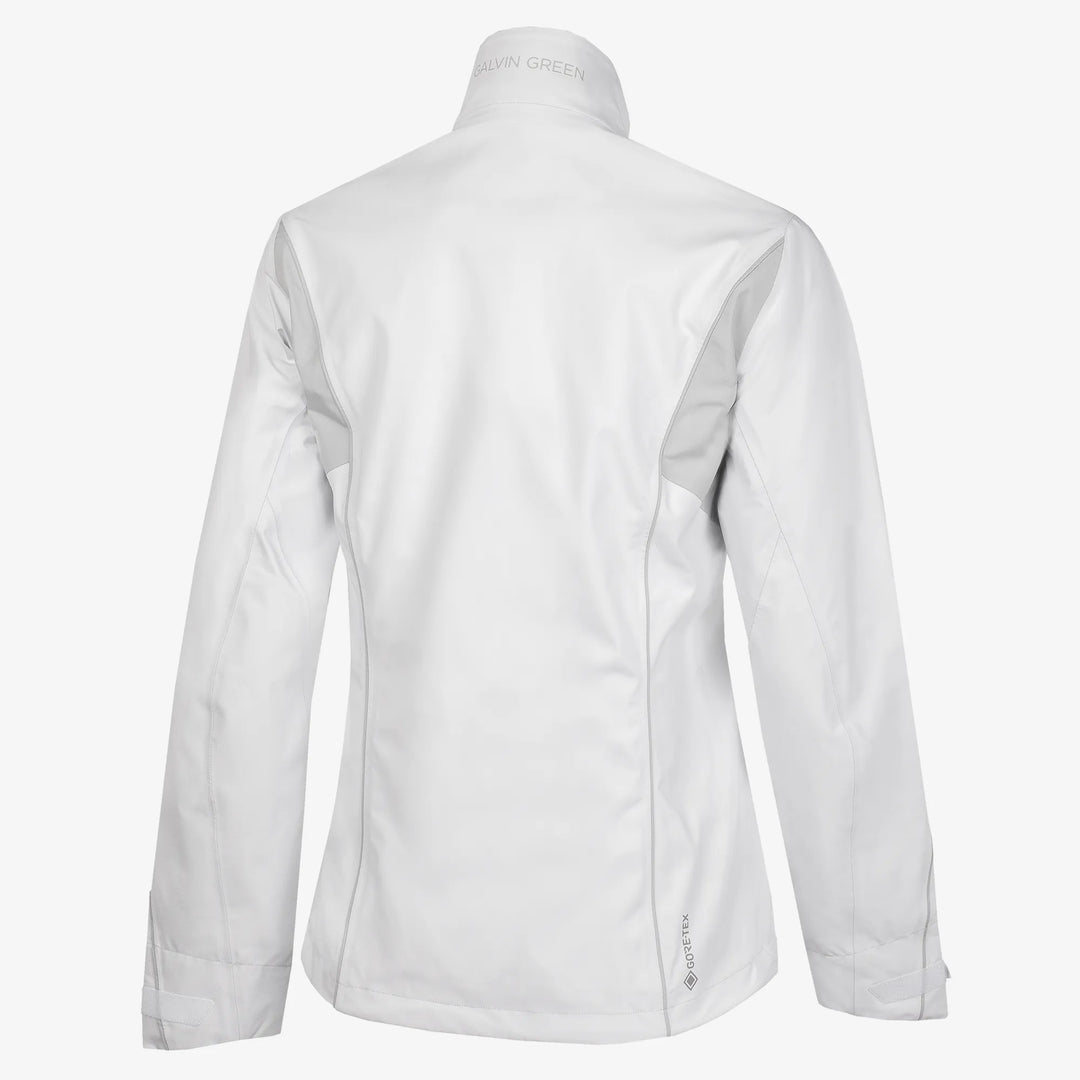Ally is a Waterproof golf jacket for Women in the color White/Cool Grey(9)