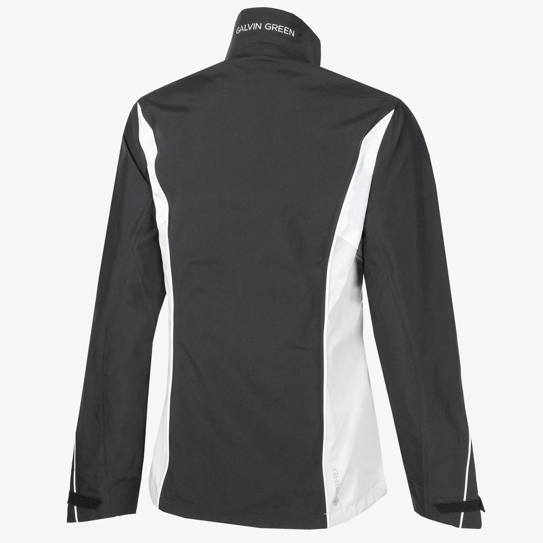 Ally is a Waterproof golf jacket for Women in the color Black/Cool Grey/White(11)