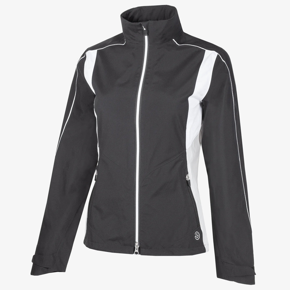 Ally is a Waterproof golf jacket for Women in the color Black/Cool Grey/White(0)