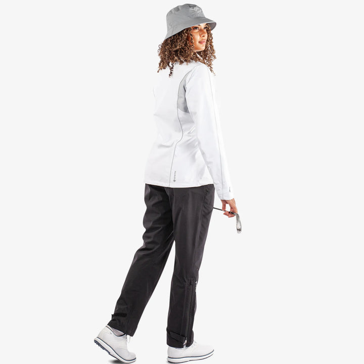 Ally is a Waterproof golf jacket for Women in the color White/Cool Grey(8)