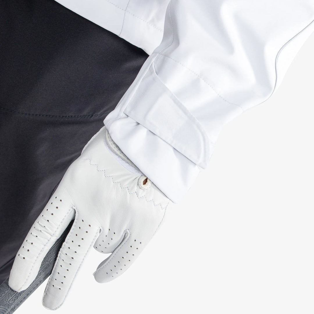 Ally is a Waterproof golf jacket for Women in the color White/Cool Grey(5)