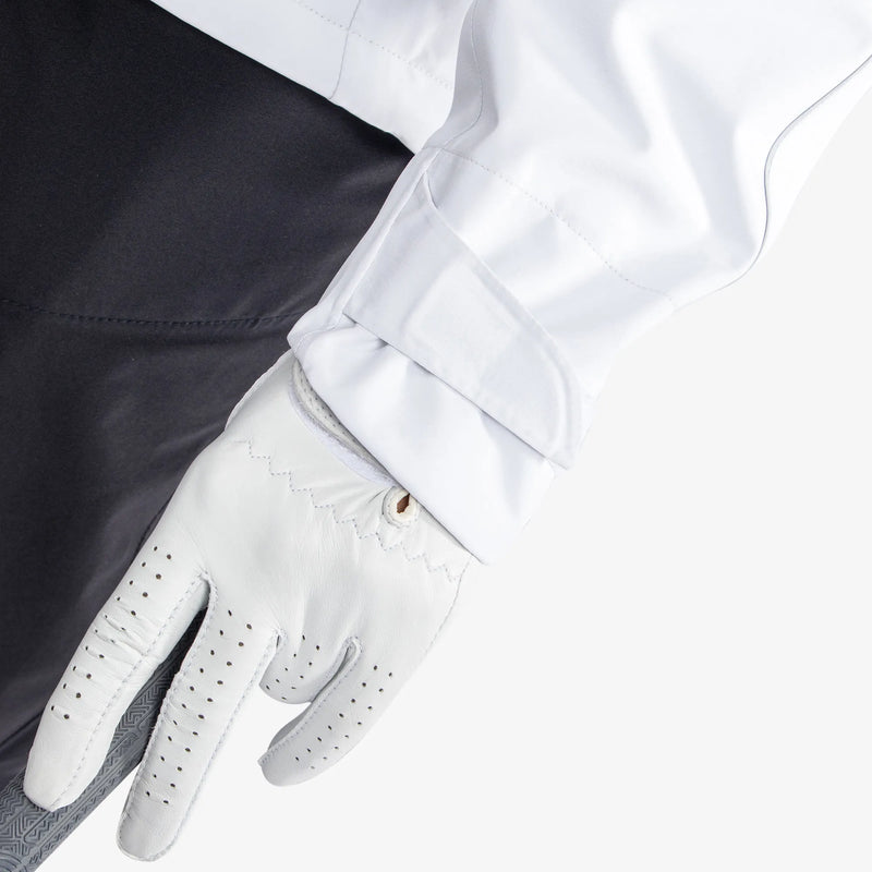 Ally is a Waterproof golf jacket for Women in the color White/Cool Grey(5)