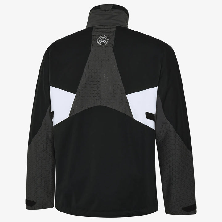 Alonzo is a Waterproof Golf Jacket for Men in the color Black/Forged Iron/White(1)
