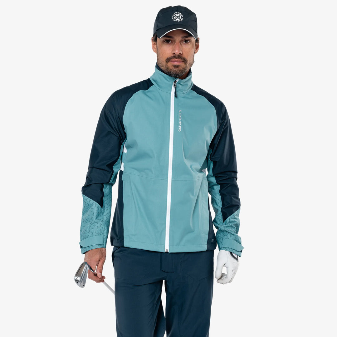 Alonzo is a Waterproof Golf Jacket for Men in the color Storm Blue/Navy/White(1)