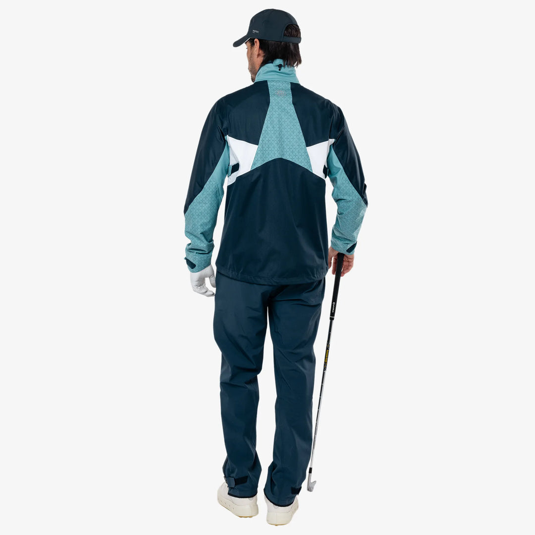 Alonzo is a Waterproof Golf Jacket for Men in the color Storm Blue/Navy/White(6)