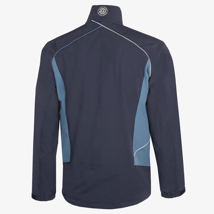Ames is a Waterproof golf jacket for Men in the color Navy/Moonlight Blue(8)