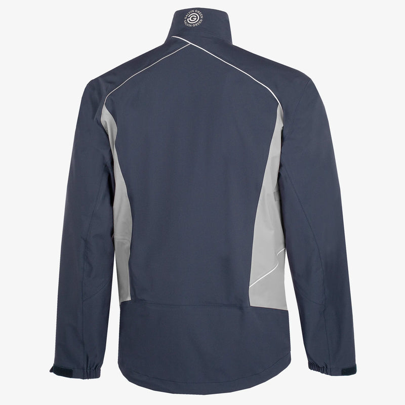 Ames is a Waterproof golf jacket for Men in the color Navy/Cool Grey(8)