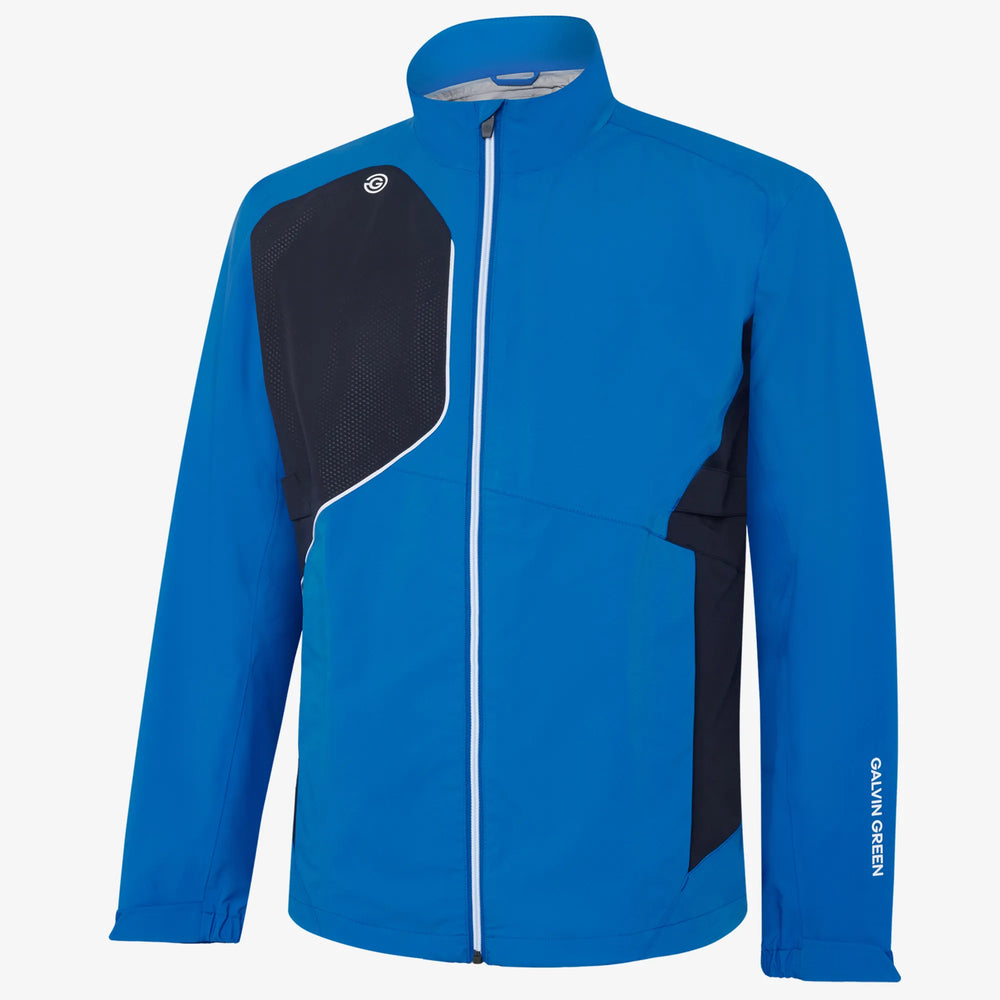 Ames is a Waterproof golf jacket for Men in the color Royal Blue/Black(0)