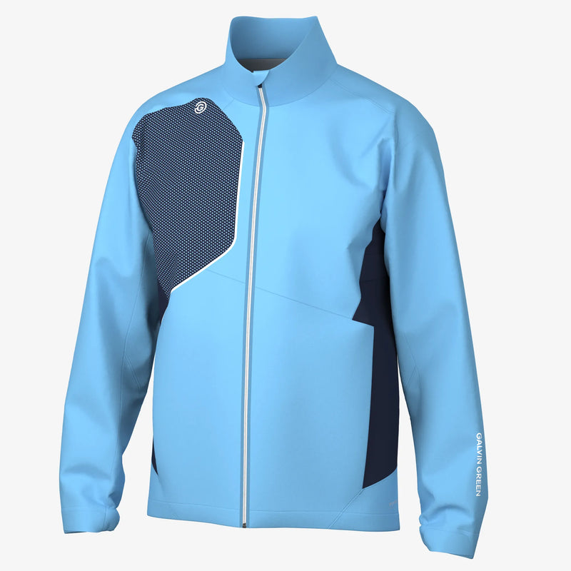Ames is a Waterproof golf jacket for Men in the color Alaskan Blue/Navy(0)