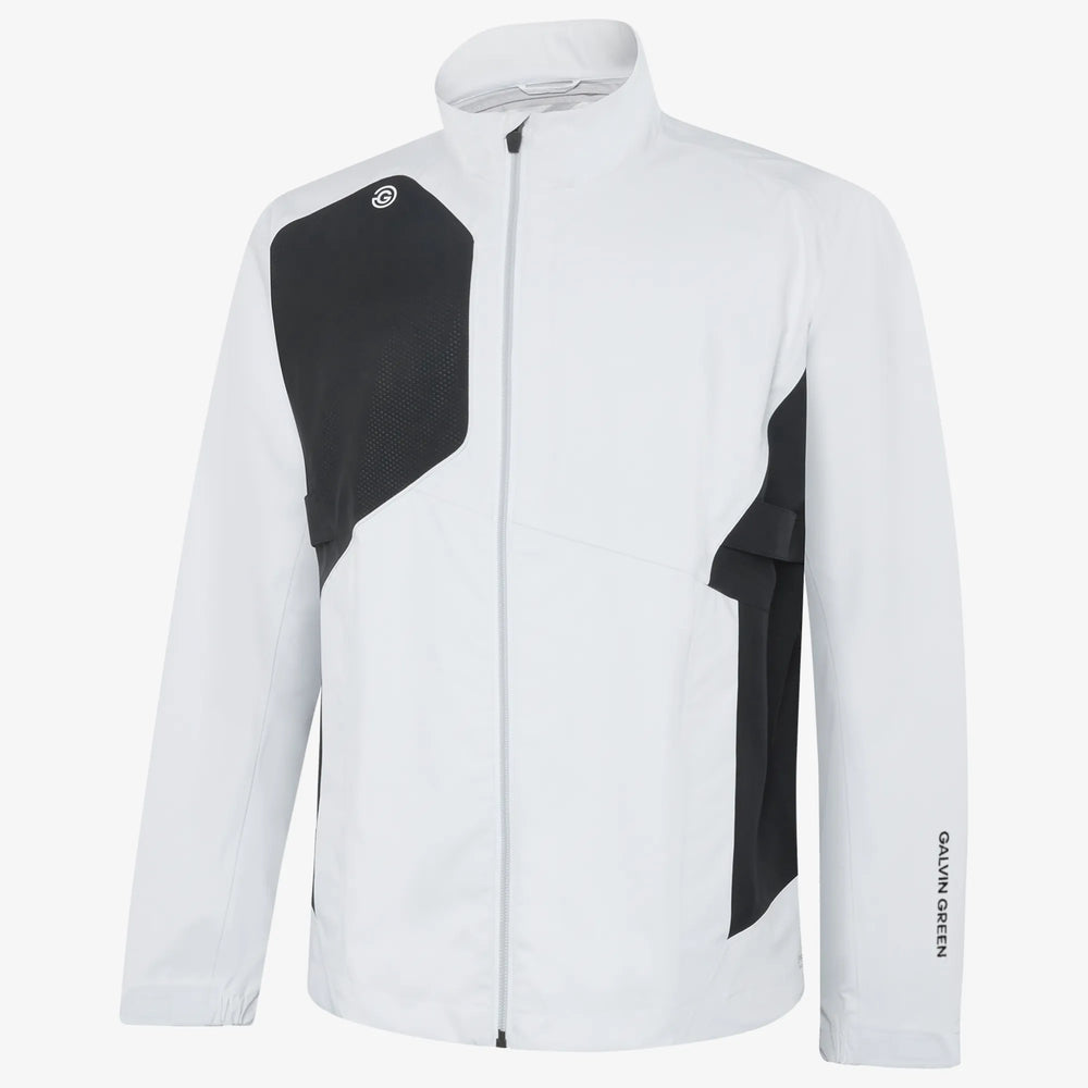 Ames is a Waterproof golf jacket for Men in the color White/Black(0)