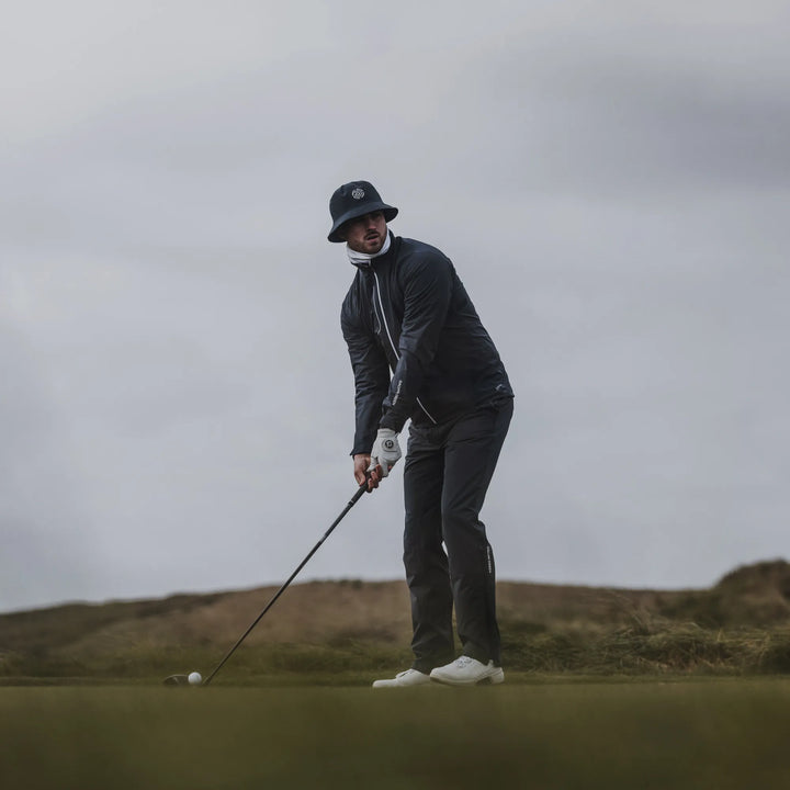 Ames is a Waterproof golf jacket for Men in the color Navy/White(10)