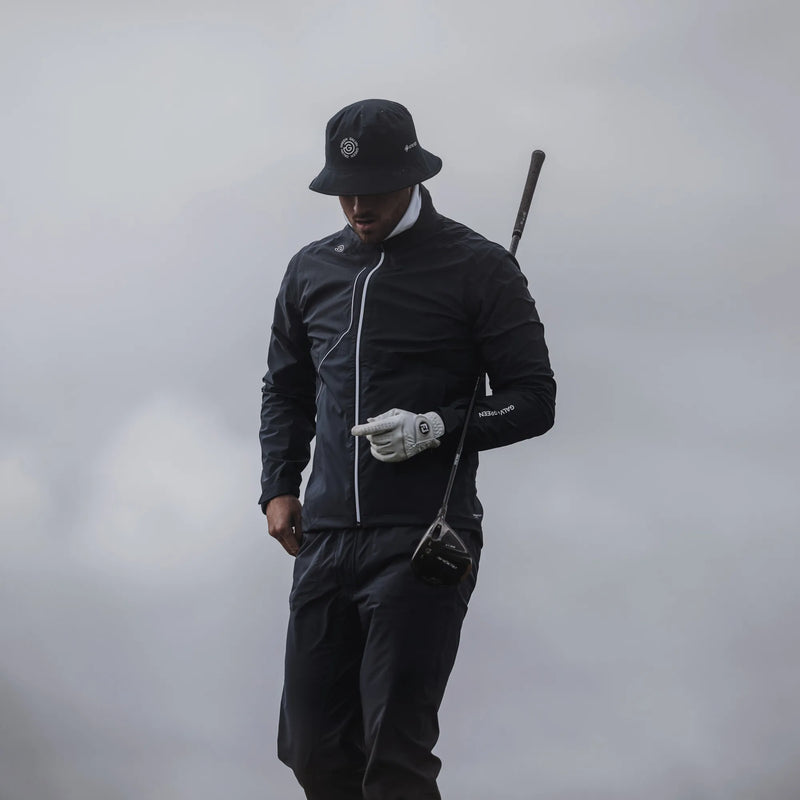 Ames is a Waterproof golf jacket for Men in the color Navy/White(9)