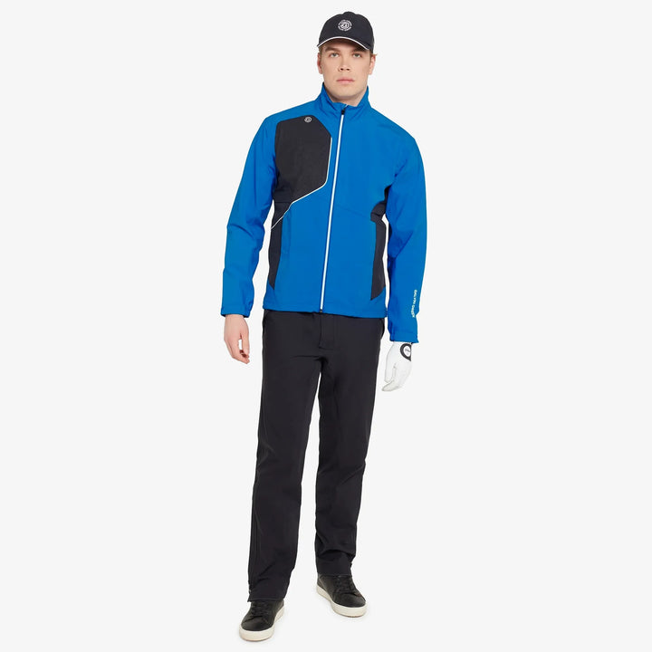 Ames is a Waterproof golf jacket for Men in the color Royal Blue/Black(2)