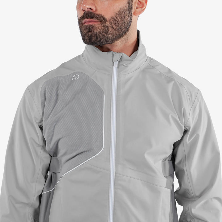 Ames is a Waterproof golf jacket for Men in the color Cool Grey/Sharkskin(4)