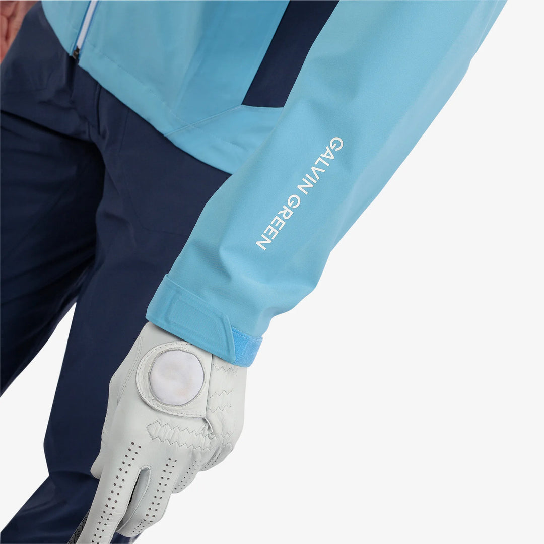 Ames is a Waterproof golf jacket for Men in the color Alaskan Blue/Navy(4)