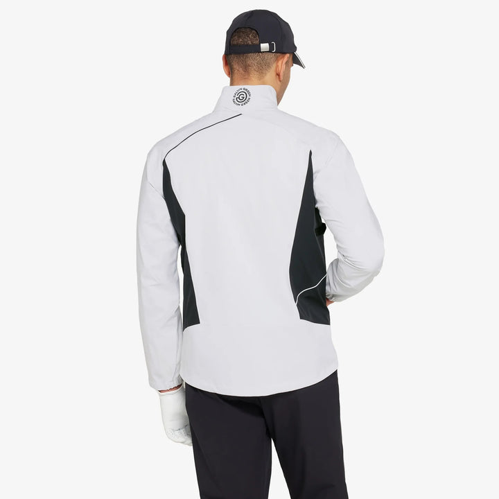 Ames is a Waterproof golf jacket for Men in the color White/Black(6)