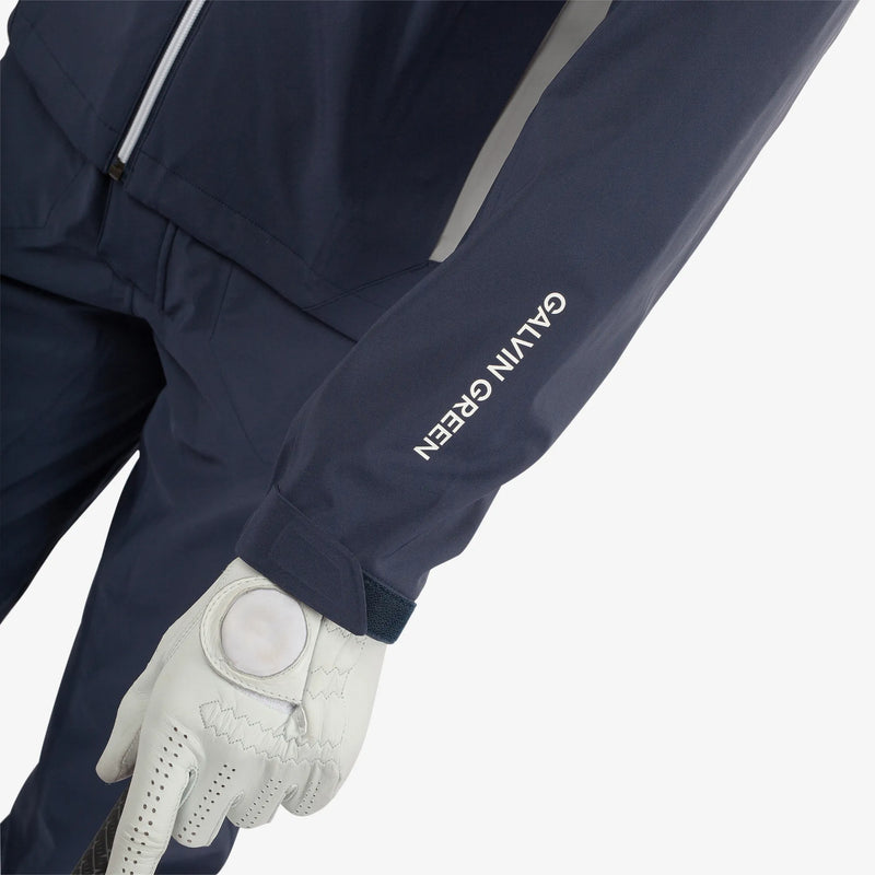 Ames is a Waterproof golf jacket for Men in the color Navy/Cool Grey(4)