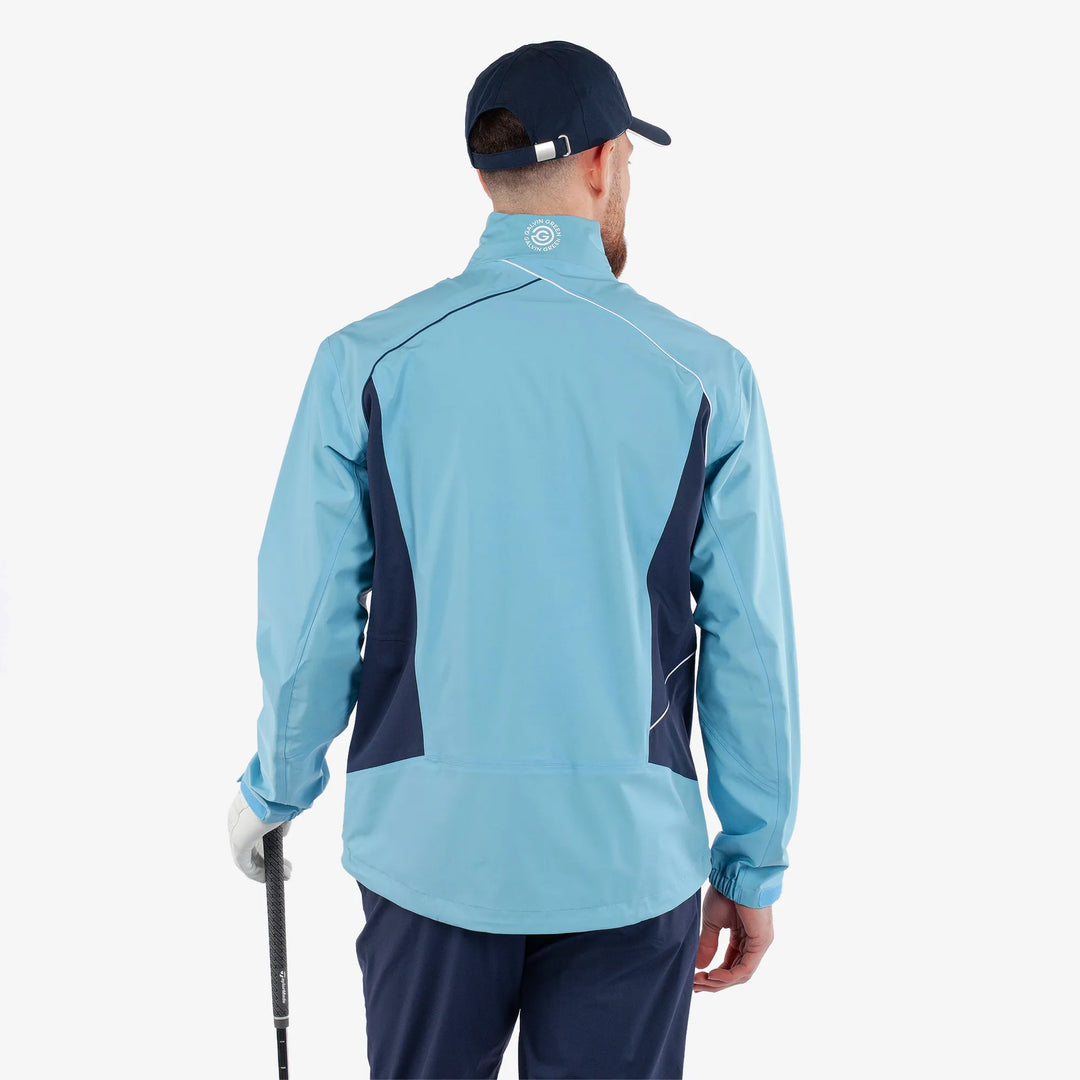 Ames is a Waterproof golf jacket for Men in the color Alaskan Blue/Navy(8)