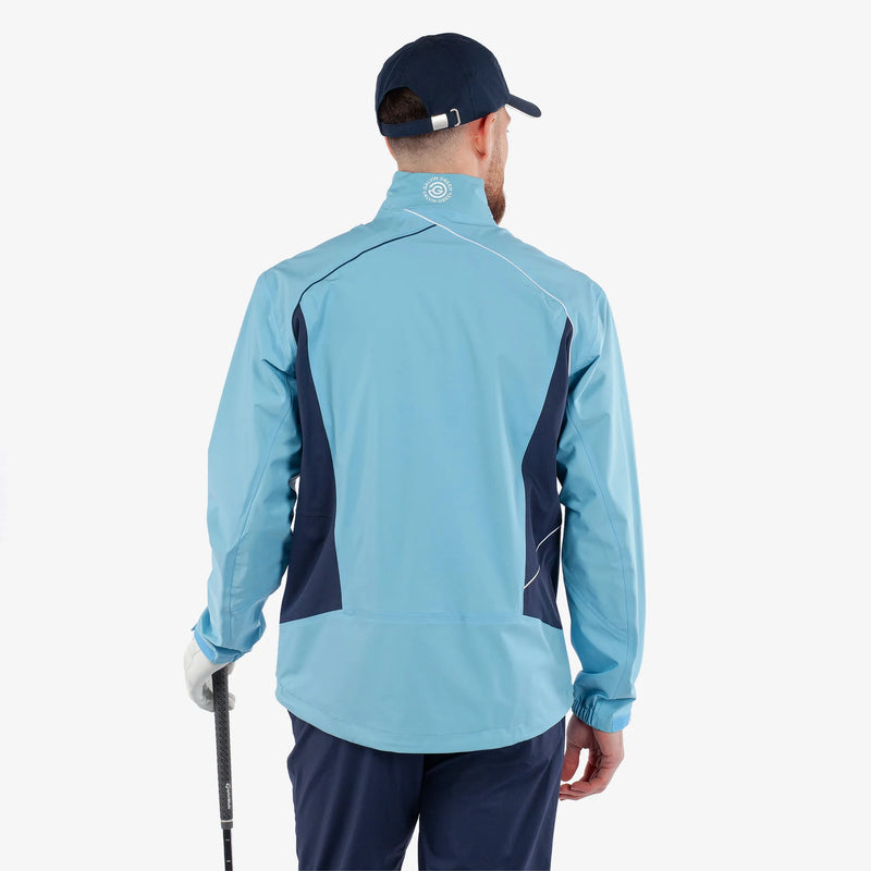 Ames is a Waterproof golf jacket for Men in the color Alaskan Blue/Navy(8)