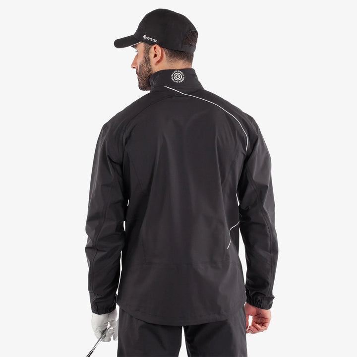 Ames is a Waterproof golf jacket for Men in the color Black/White(6)