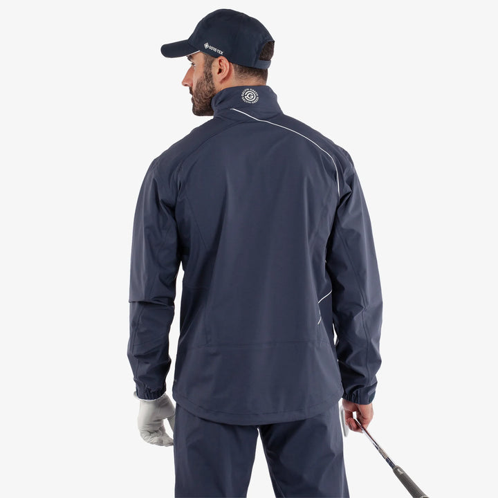 Ames is a Waterproof golf jacket for Men in the color Navy/White(6)