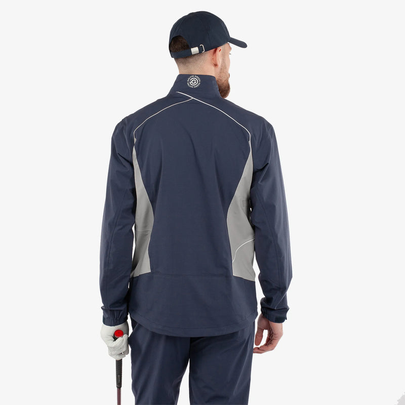 Ames is a Waterproof golf jacket for Men in the color Navy/Cool Grey(5)