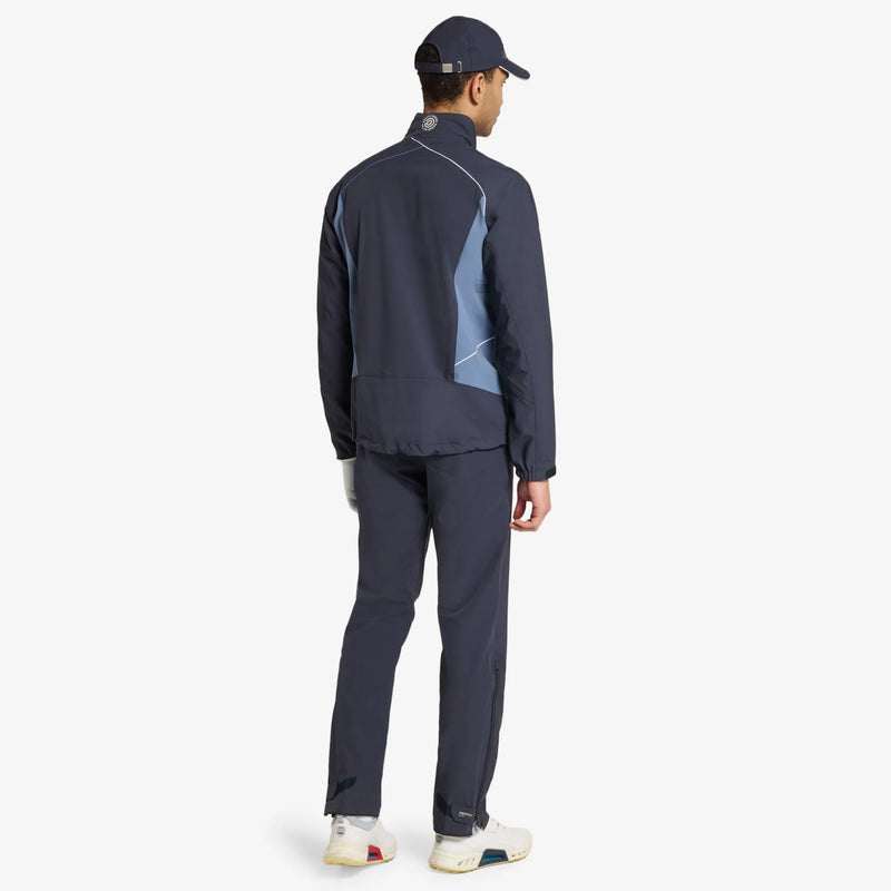 Ames is a Waterproof golf jacket for Men in the color Navy/Moonlight Blue(7)