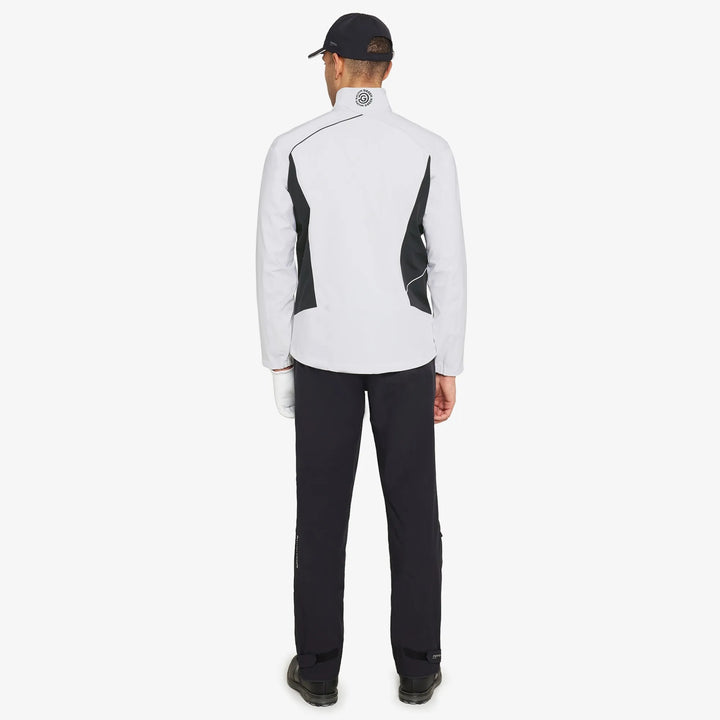 Ames is a Waterproof golf jacket for Men in the color White/Black(8)