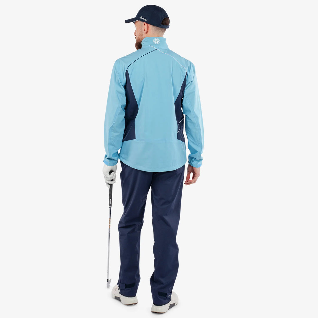 Ames is a Waterproof golf jacket for Men in the color Alaskan Blue/Navy(9)