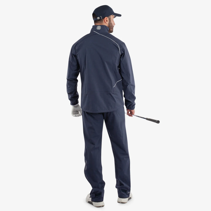 Ames is a Waterproof golf jacket for Men in the color Navy/White(7)