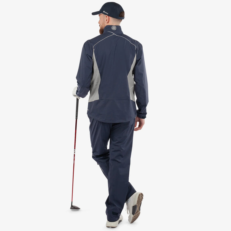 Ames is a Waterproof golf jacket for Men in the color Navy/Cool Grey(7)