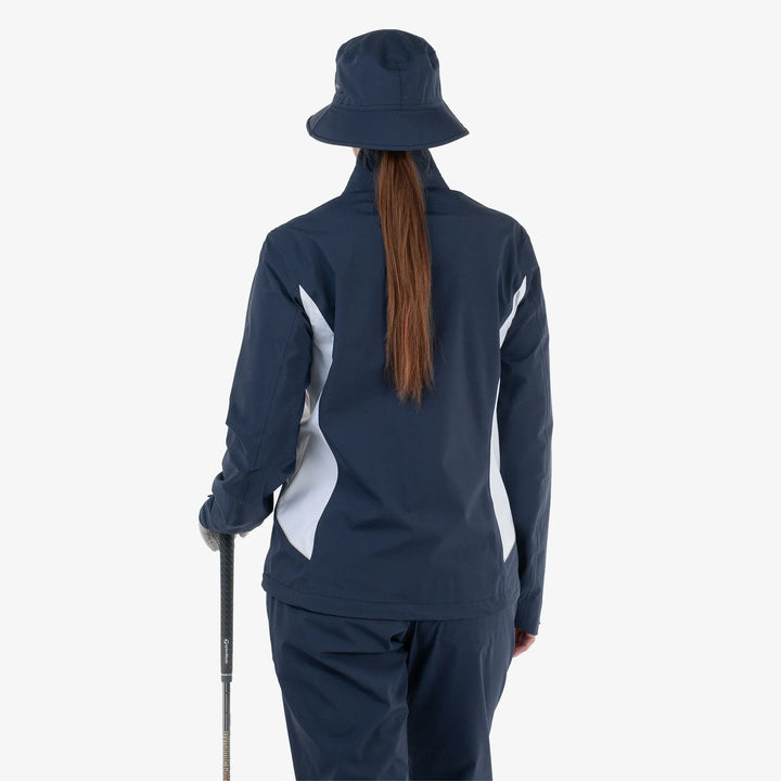 Amy is a Waterproof golf jacket for Women in the color Navy/White(5)