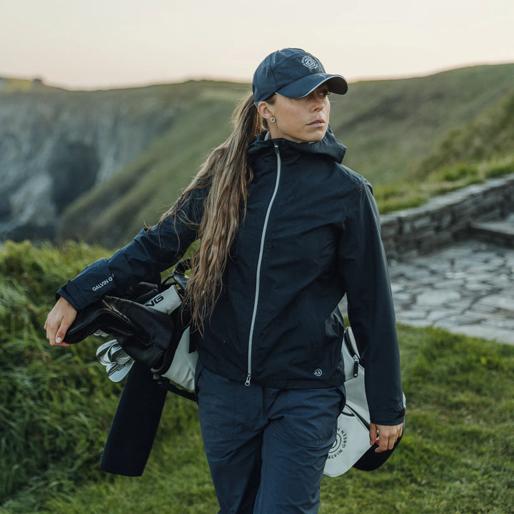 Andrea is a Waterproof Golf Jacket for Women in the color Navy(11)